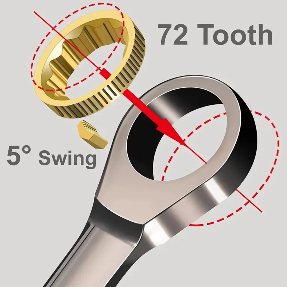 1Pcs Hardware Hand Tool Ratchet Wrench With Multiple Size Double-ended Open-end Two-way Quick Wrench 6-32mm Dual-purpose