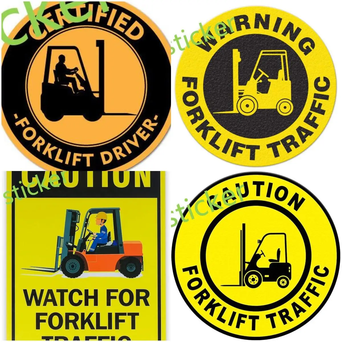 

Caution Watch For Forklift Traffic Sign By SmartSign Waterproof Reflective Sunscreen Scratch Exterior Decor