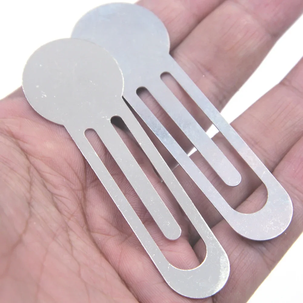 90Pcs Bookmarks Clip Marque De Page Silver Tone Smooth For Books Jewelry DIY Making Finding 80x26mm(3 1/8