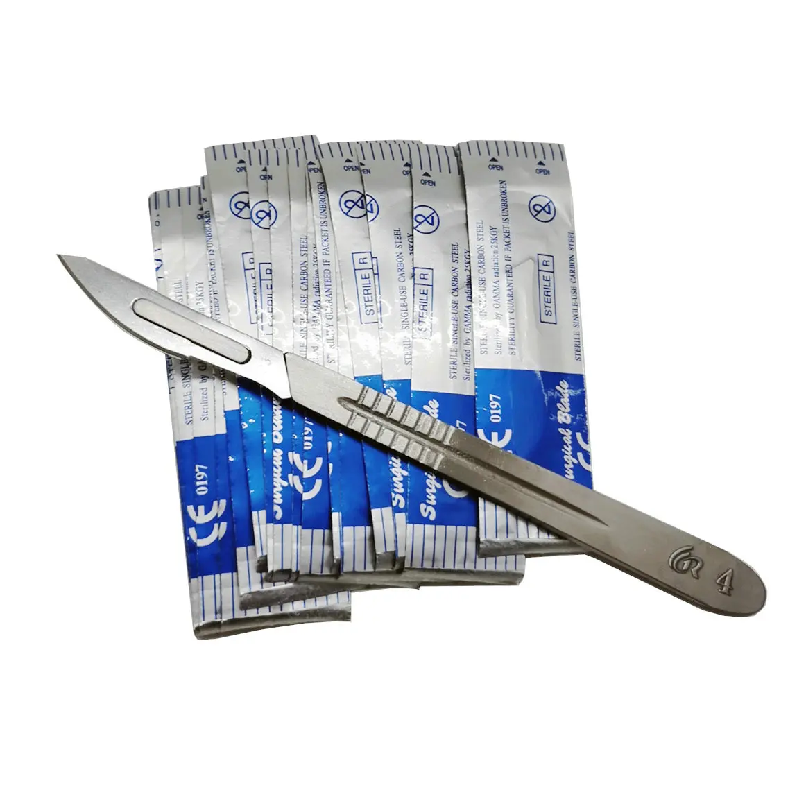 Imagem -04 - Lâminas Estéreis 23 do Bisturi dos Peças com Punho 4-para a Dissecção Podologia Grooming Razor Remoção da Acne Reparo do Telefone Móvel 10