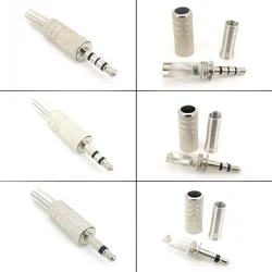 2Pole 3Pole 4Pole 3.5mm Male Headphone Plug Mono Stereo Audio Solder Cable Connector Earphone Jack Metal Repair Adapter W28