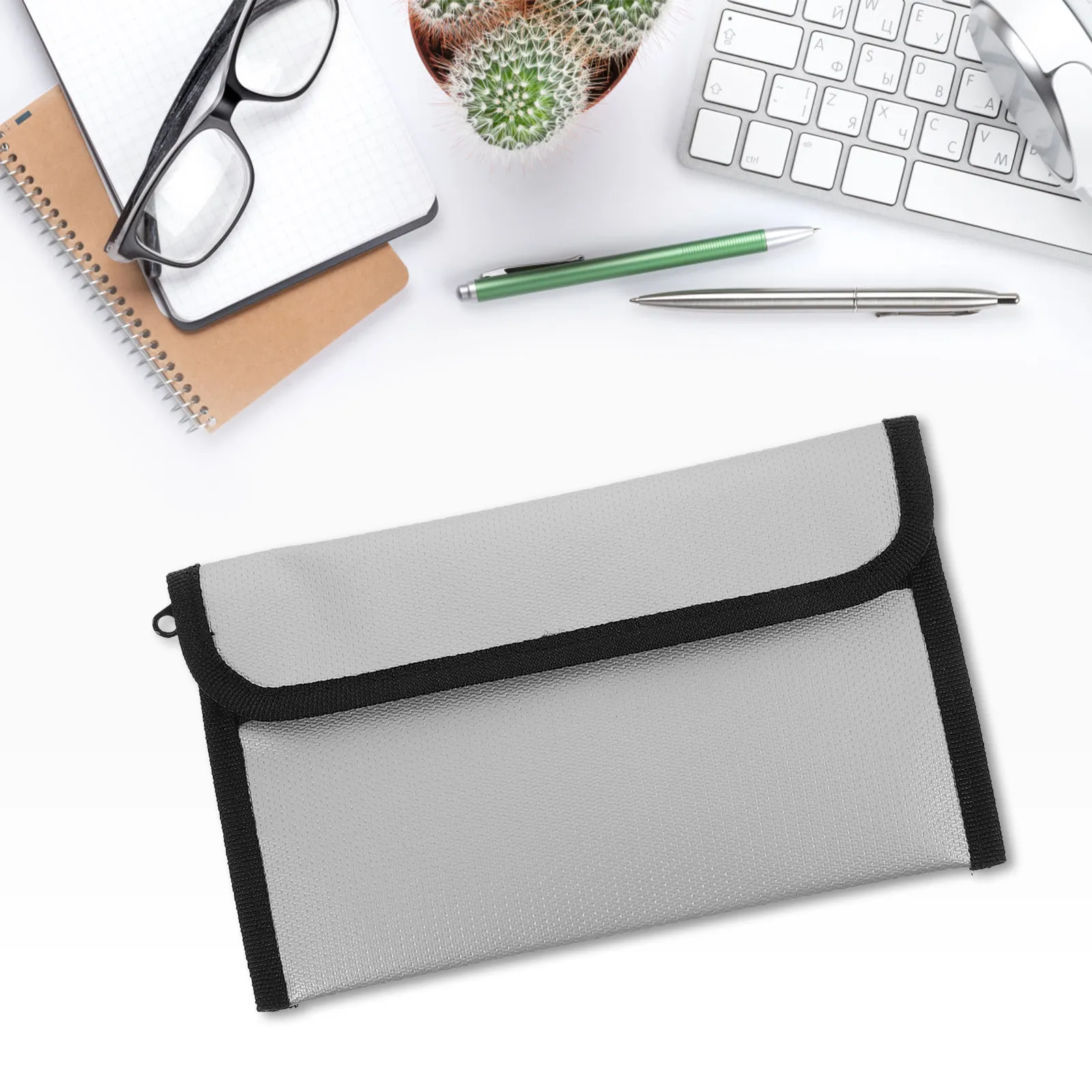 

Large Capacity Document Bag Fireproof Waterproof Zippered File Organizer for Receipts Cash Important Papers Sturdy Carry Pouch