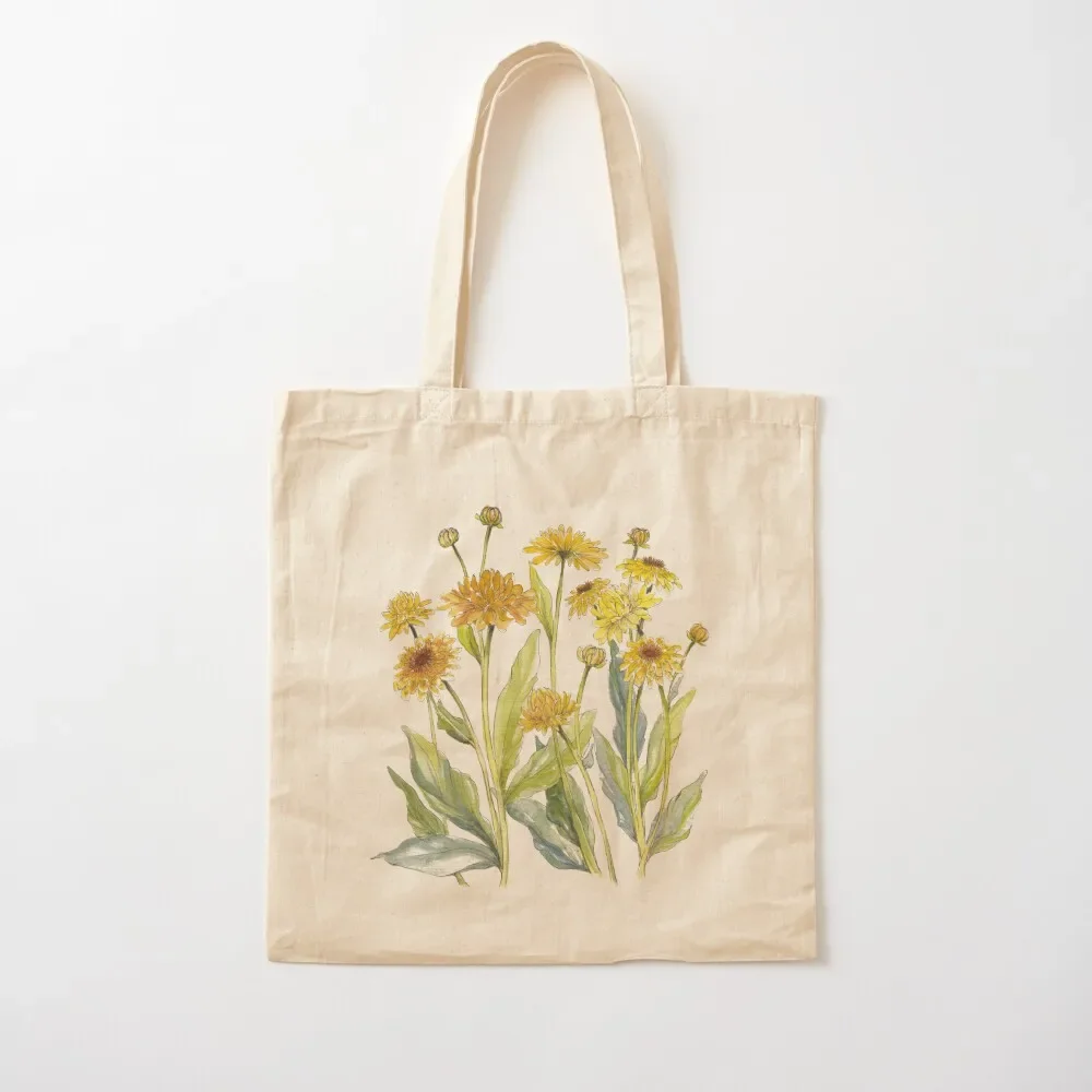 

Yellow Paper Daisies Tote Bag shopping bag logo canvas bags custom Shopper