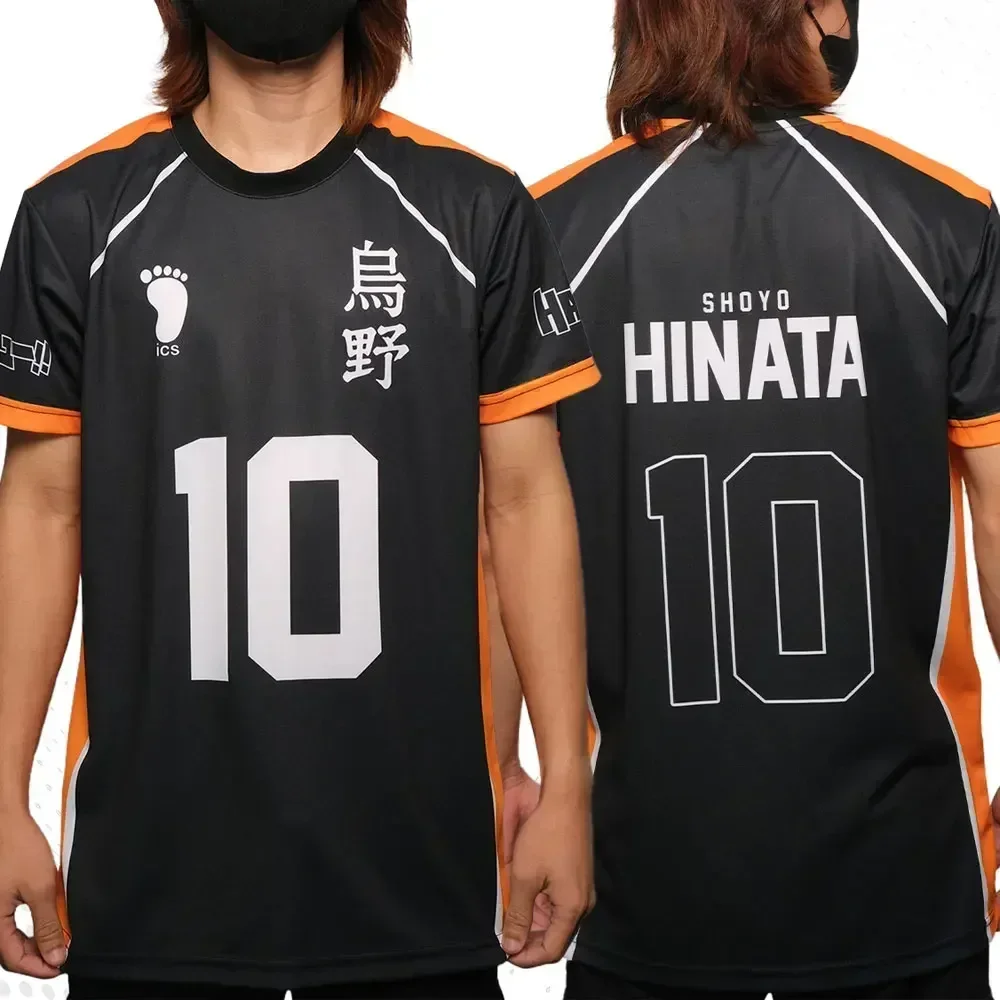 Haikyuu Fukurodani Hinata Cartoon Anime Cosplay Men Jersey Short Sleeve Kids Tee Clothing Unisex Tops New Fashion Women T-shirt image 3