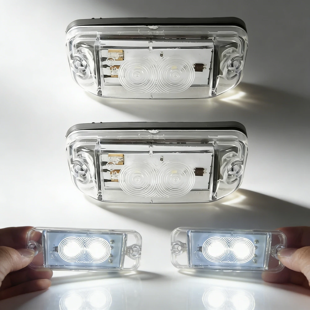 2Pcs 24V White LED Signal Lights For Mercedes Actros MP3 Econic Cab Roof Headlight Spare Part OEM 0028200056