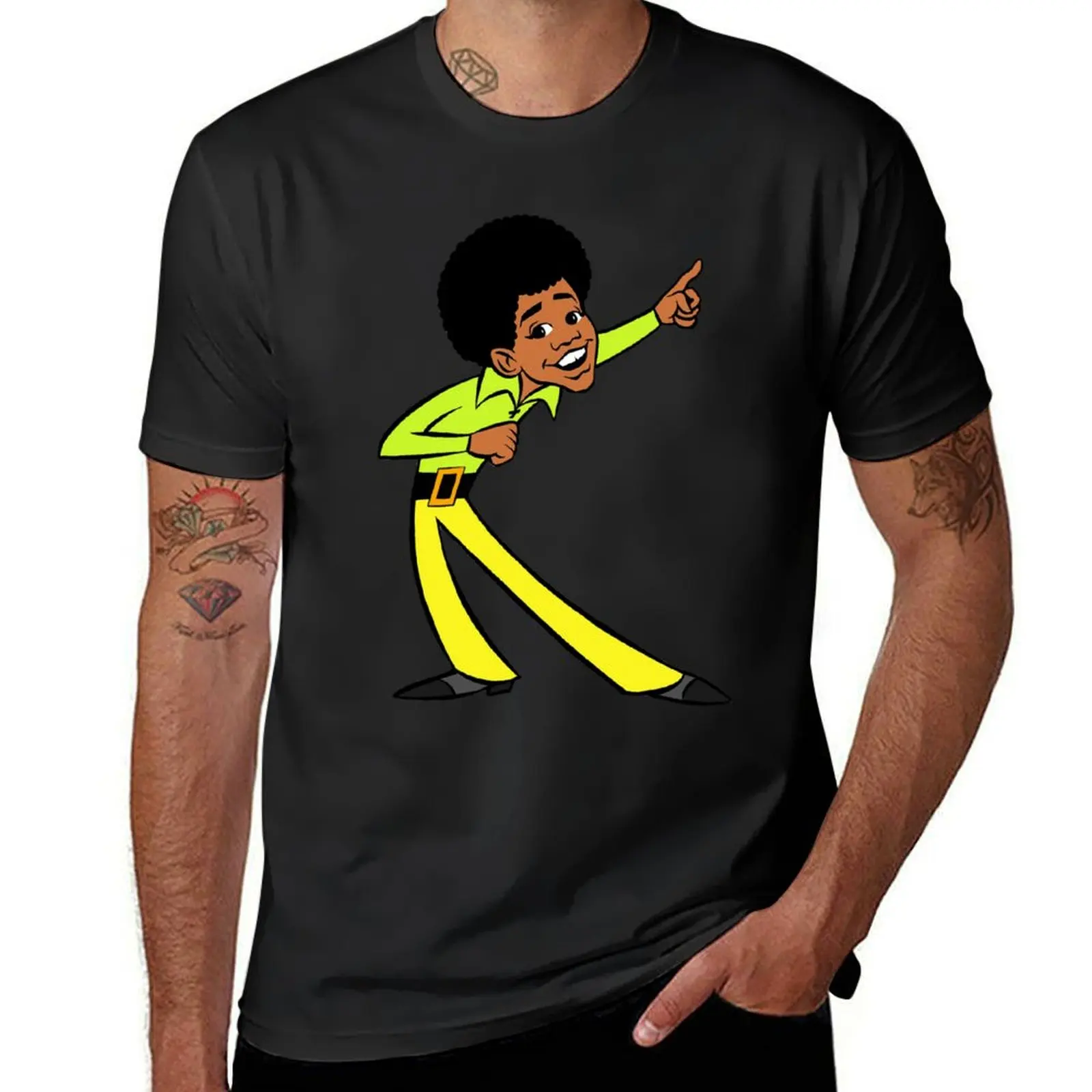 

MJ Kid Jackson 5 animated T-Shirt graphics summer clothes vintage clothes men t shirts