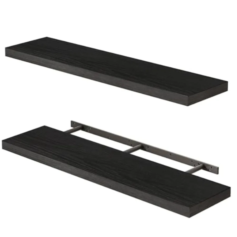 

Floating Shelves for Wall 35" Long Heavy Duty Wall Mounted Rustic Wood Shelves for Living Room Bedroom Bathroom and Kitchen Wal