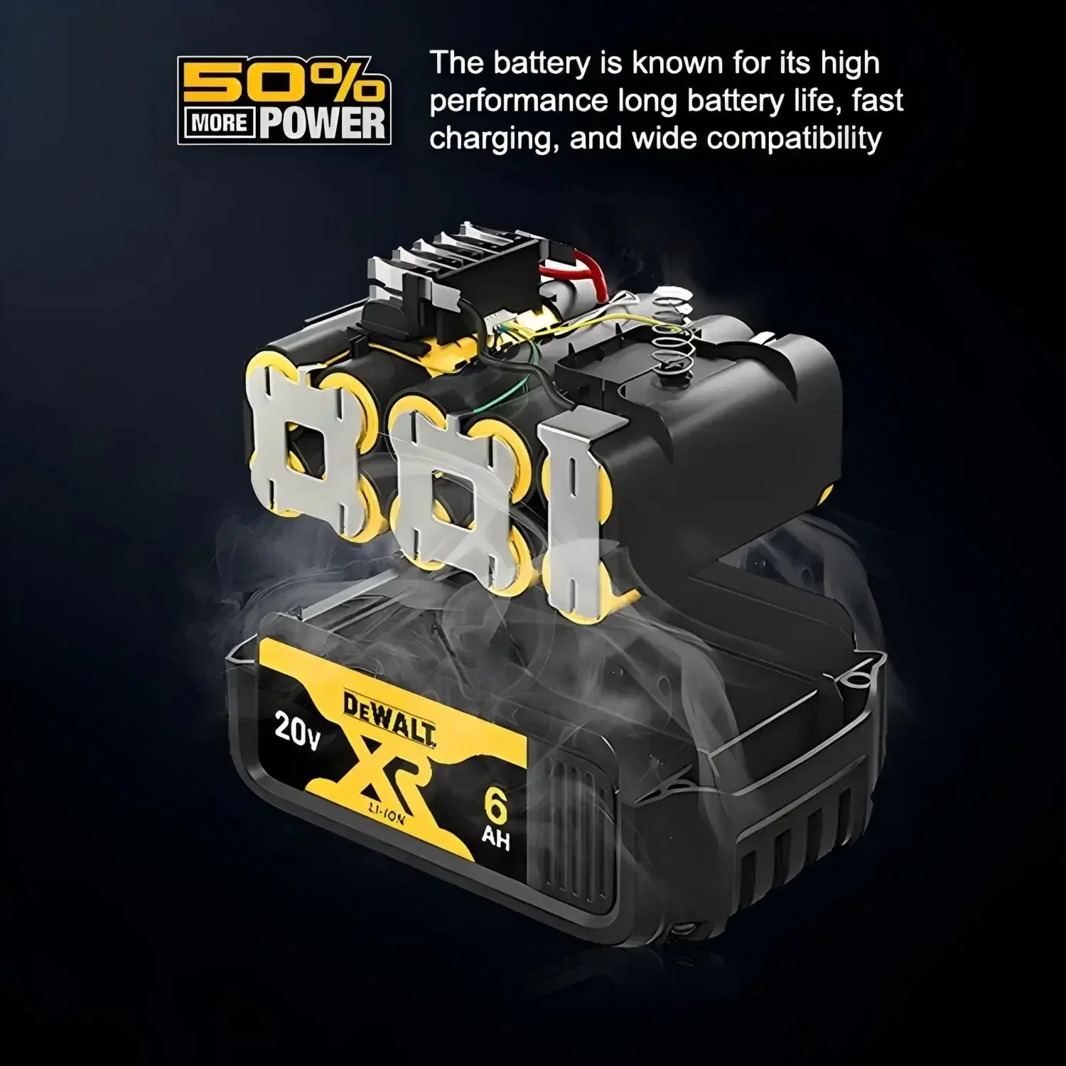 Original DEWALT 20V/60V Battery DCB606 DCB609 DCB182 DCB205 DCB206 DCB209 Power Tool Dewalt 18V Battery 6AH 9AH Battery.