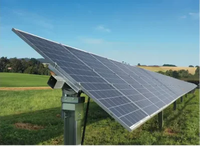 Single Axis Solar Tracking System with Ground Mounting Power Generation Bracket for Solar Panel Installation