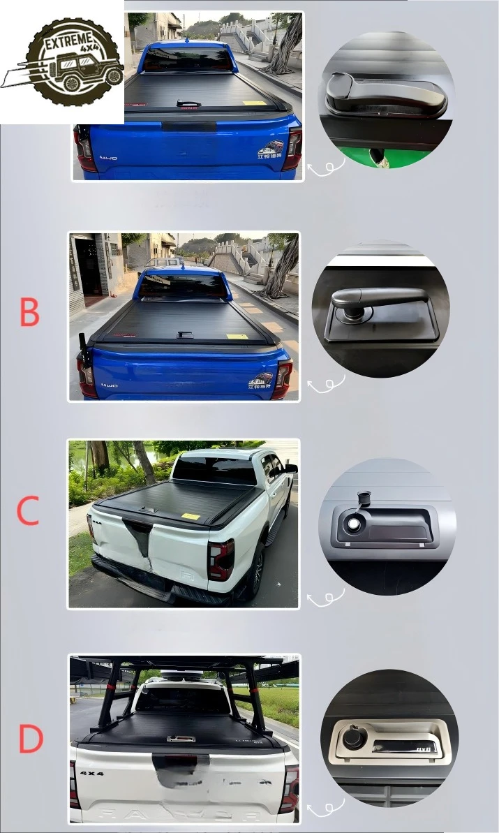 

Retractable Manual Roller Shutter Cover Hard Aluminium Tonneau Bed Cover for Ford F150 Raptor Pickup Truck Model Ranger