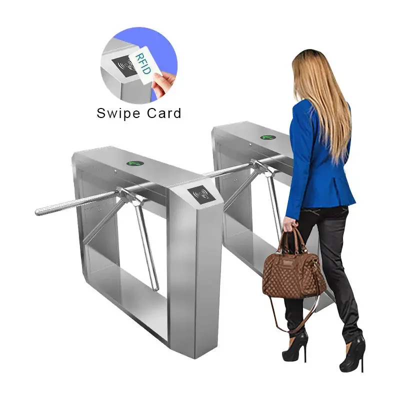 304 Stainless Steel Smart Automatic Access Control Tripod Turnstile Gate For Gym