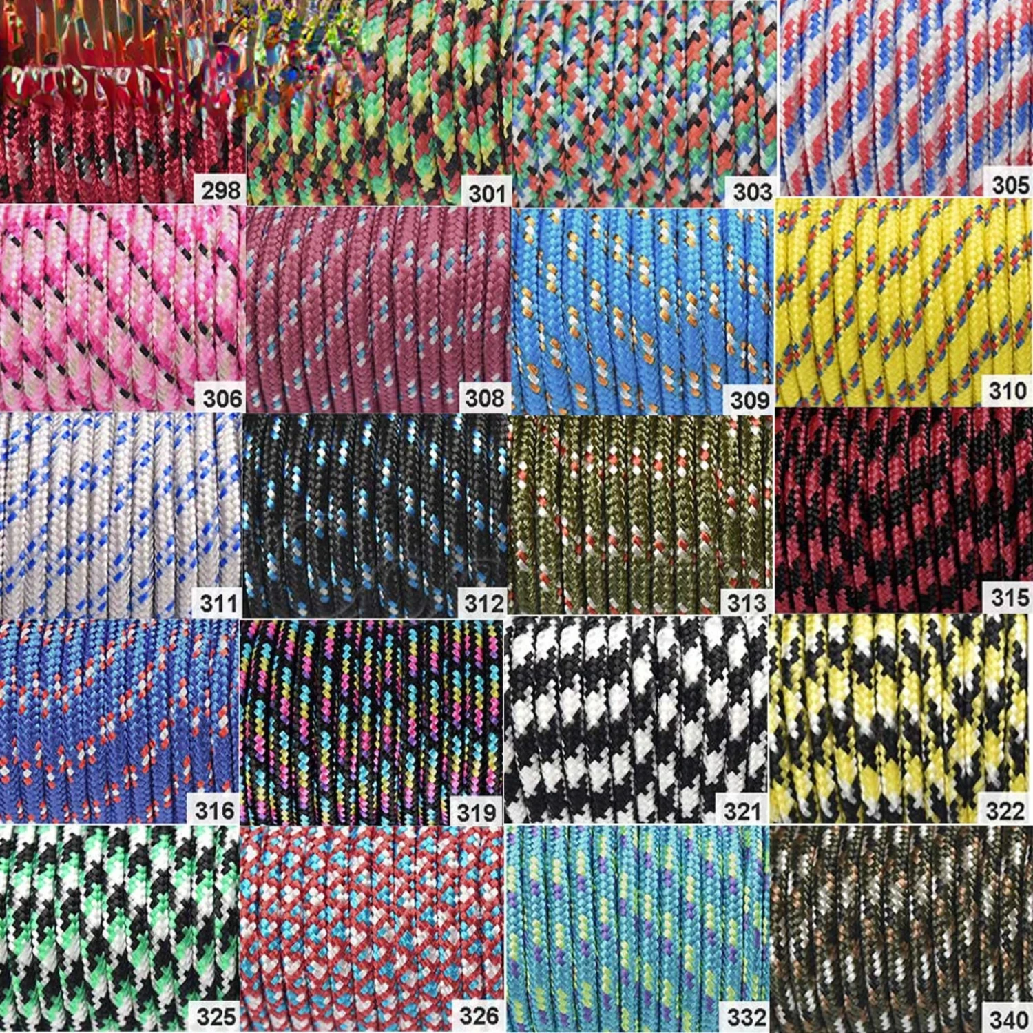 3mm Paracord 350 Parachute Cord Outdoor Hiking Camping Survival Bracelet Rope Dog Collar Lanyard Accessories One Core 100/328ft