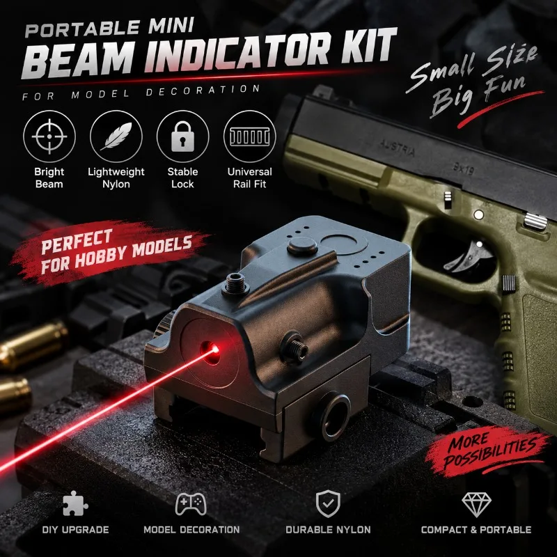 Small‑Size Rail‑Mount Beam Indicator Accessory, Durable Nylon for Hobby Model Decoration