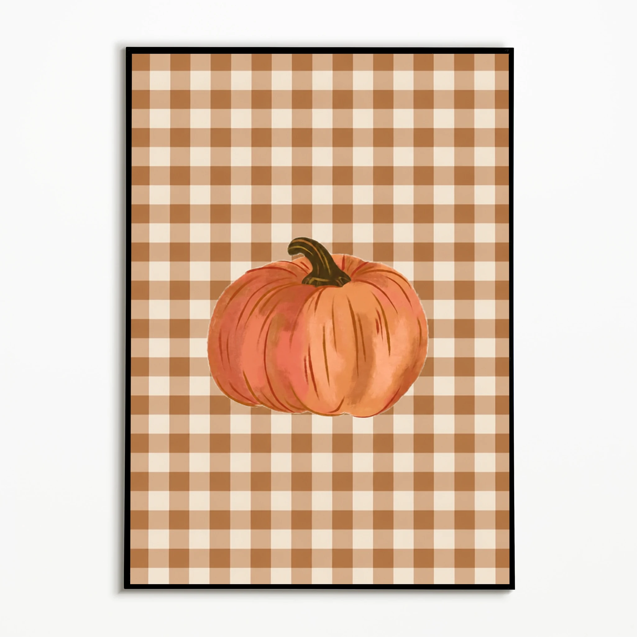 1PC Autumn Retro Pumpkin Poster Thanksgiving Harvest Wall Art Halloween Canvas Printing Festival Fall Gift Kitchen Wall Decor