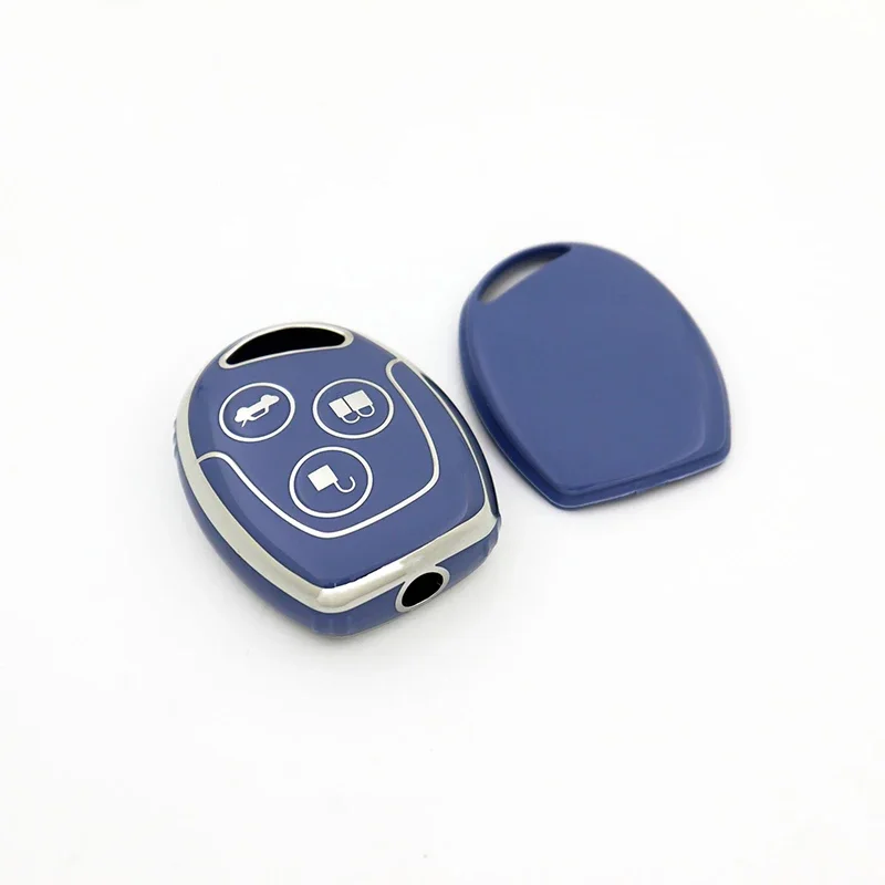 3 Buttons Remote Shell Fob Holder Protector for Ford Focus Mondeo Festiva Fusion Suit Fiesta KA TPU Car Key Fob Case Cover