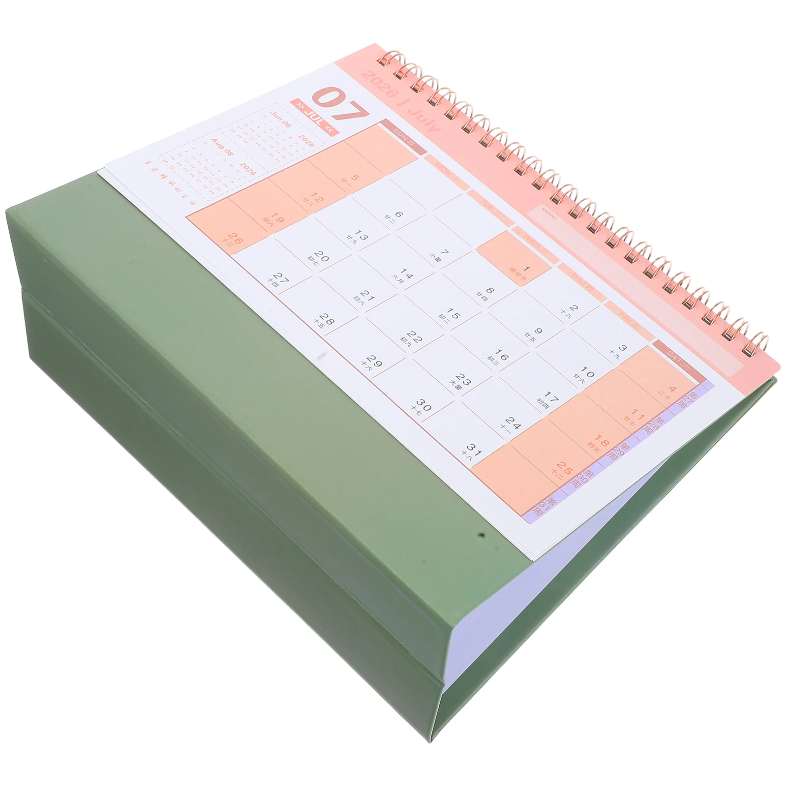 

Minimalist Desk Calendar 2026 Flip 2026-2027 Olive Chinese New Year