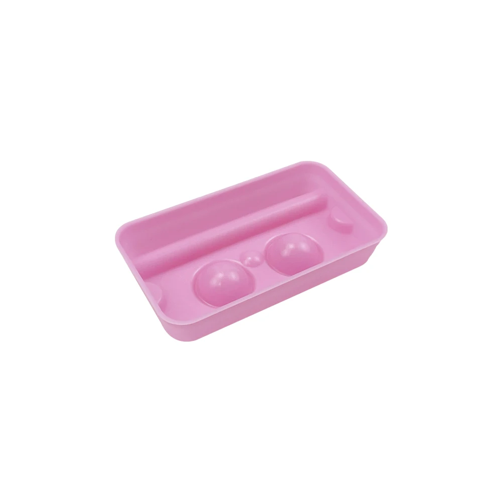 100pcs/Bag Dental 2 Mixing Wells Dental Plastic Palette  Composite Resin Mixing Well Dental Material Color Toning Case