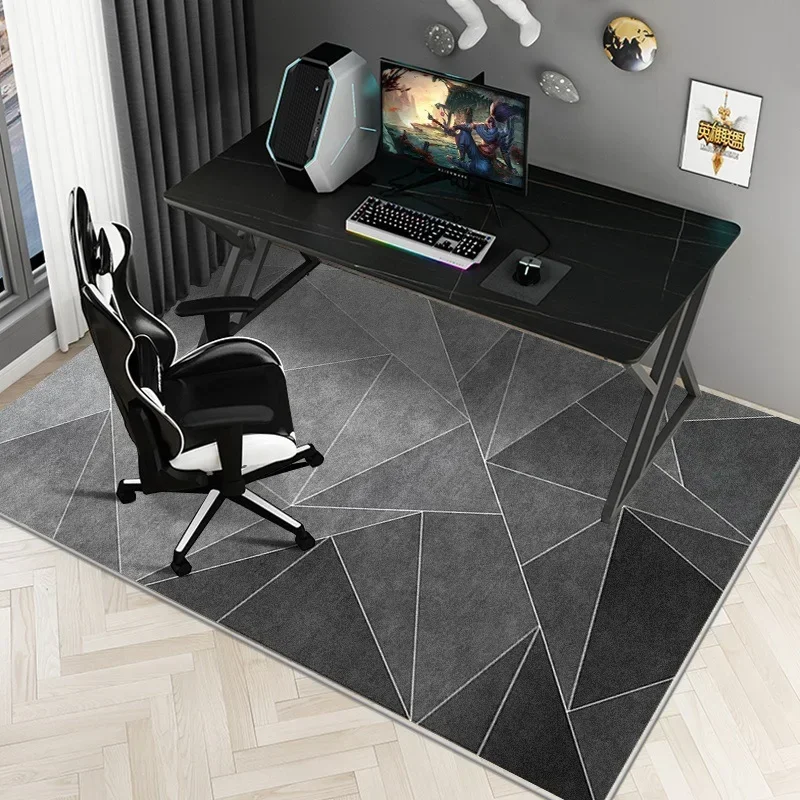 VIKAMA Simple E-Sports Chair Floor Mat Study Desk Computer Swivel Chair Carpet Bedroom Soiled Foot Mat Carpet Home DecorationRug