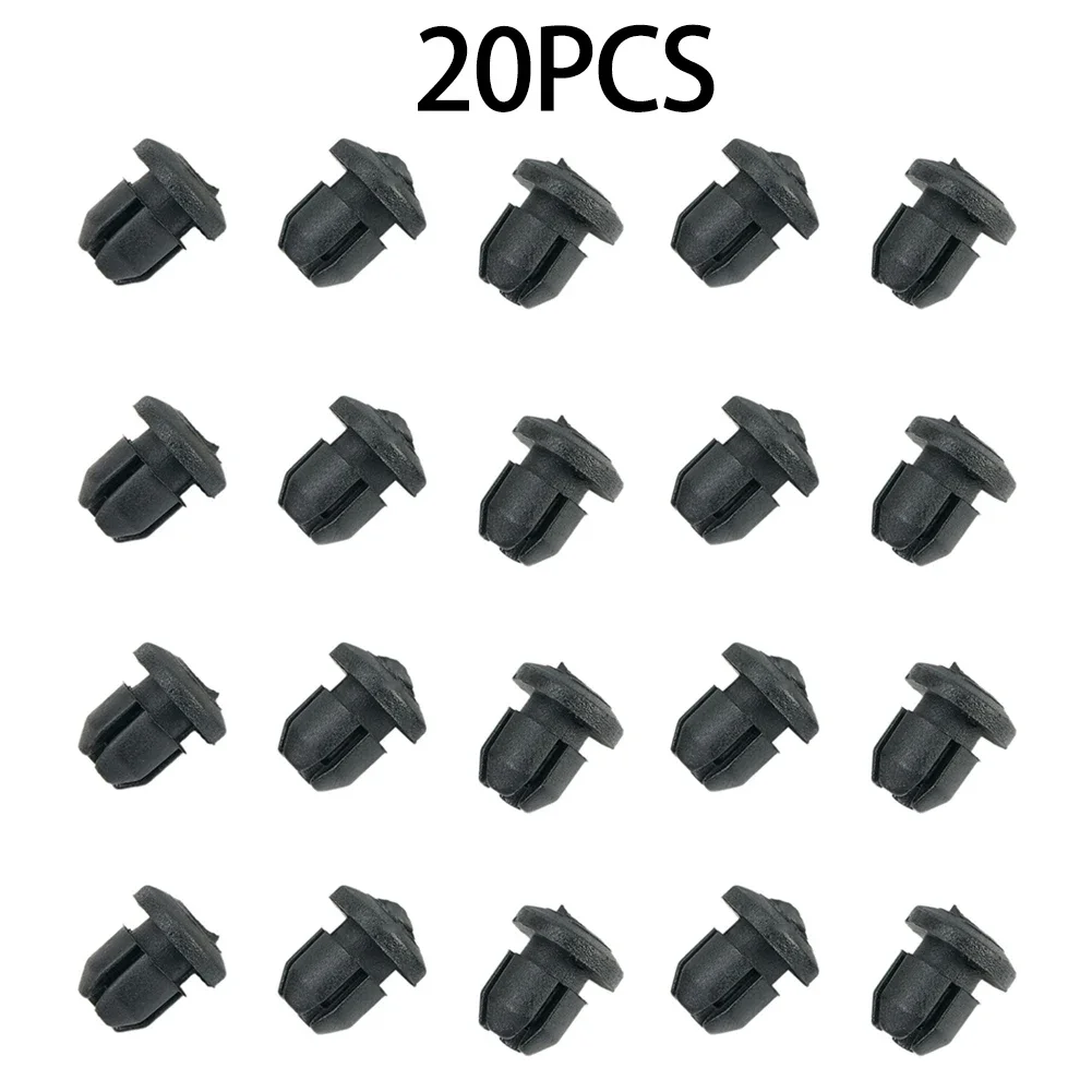 Werkzeug verkleidung clips 11mm Kopf durchmesser 20 stücke 8mm Loch schwarze Karosserie für Honda Pan-European St 1300 Nylon ersetzen langlebig