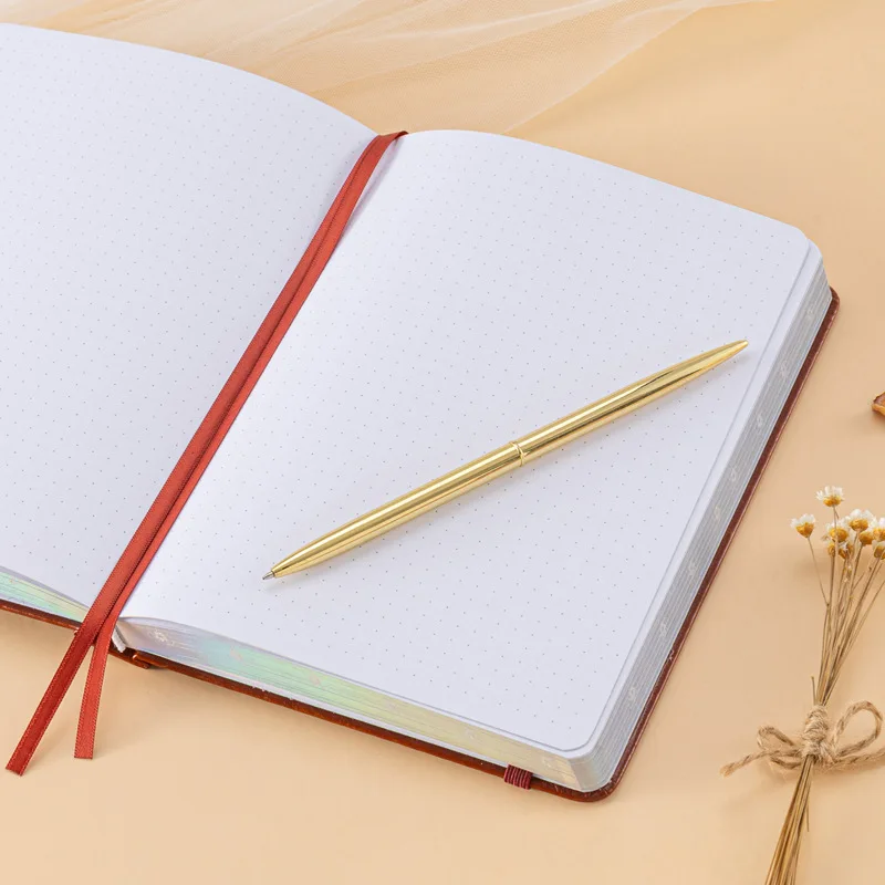 New 2026 A5 Plum Blossom Notebook - Full-Page Gold Foil Stamping Aesthetic Journal & Gift Idea