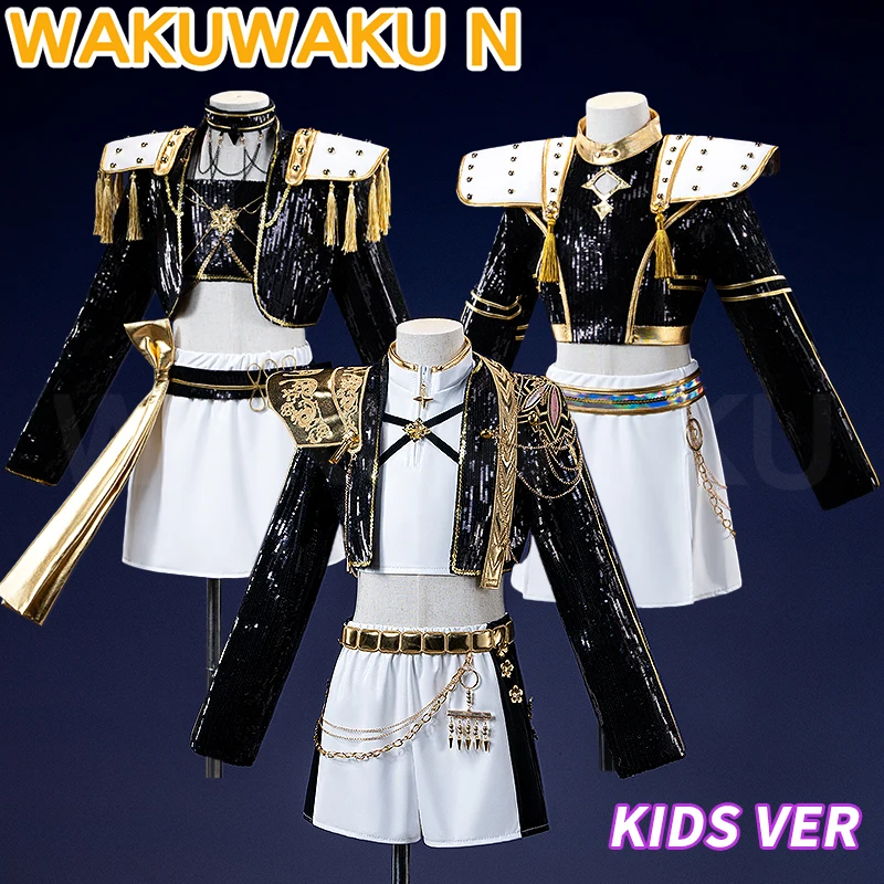 

【Girls Ver】Rumi Mira Zoey Косплей Костюм Косплей【110-150】WakuWaku-N Girls Черный Золотой Хэллоуин Семья Руми Плюс Размер