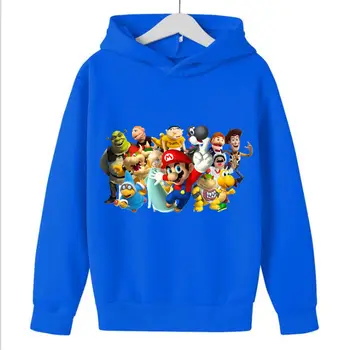 超級瑪利歐男女純棉T卹街頭創意碧琪公主印花T卹夏季寬鬆上衣休閒女裝 6 最佳銷售 桃子超級瑪利歐 - №4