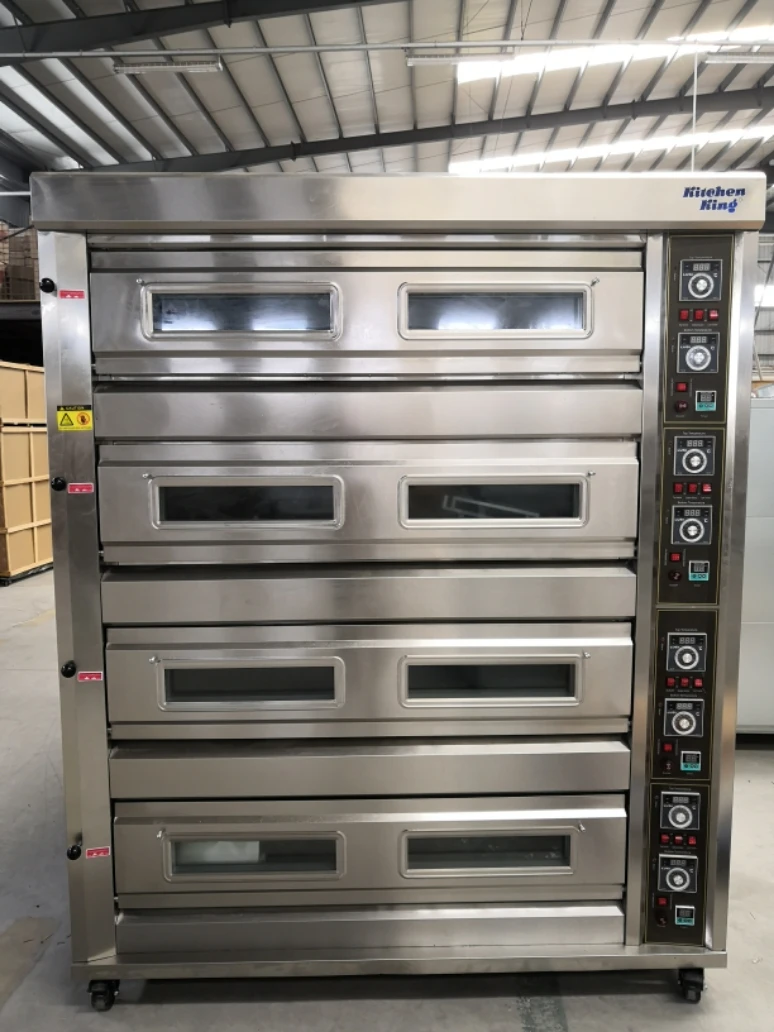 4 Deck 16 Trays French Bread Baking Oven Electric Bakery Equipment Commercial Bakery Deck Oven