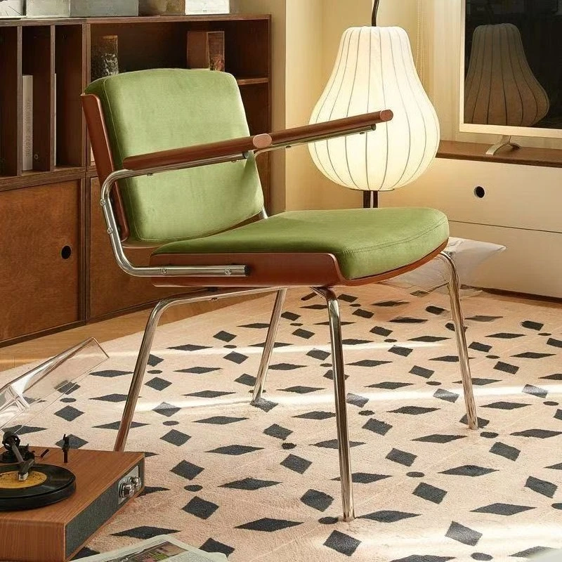 

Single Balcony Leisure Dining Chair Home Simple Living Room Backrest Armrest Sofa Chair