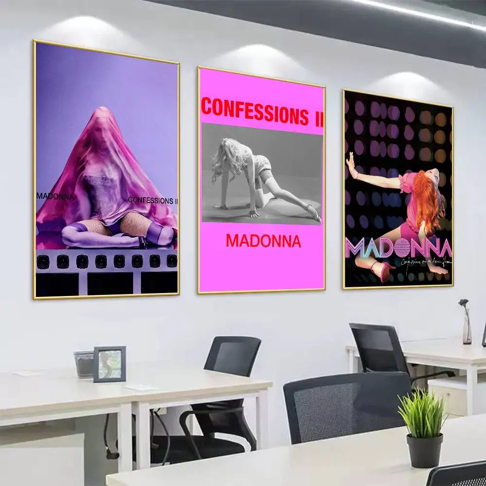 Singer M-MadonnA-A Confessions II Posterdruck, Wandkunst-Leinwandbild für Wohnzimmer, Schlafzimmer, Heimdekoration