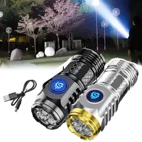 New Three-Eyed Monster Mini Flash Super Power Flashlight Flashlight Strong Light Rechargeable Super Bright, Portable Lighting