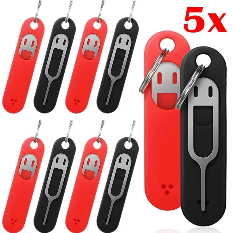 

Anti-Lost SIM Card Removal Tool with Case Sim Card Tray Opening Tool Eject Pins Needle Opener Ejector For iPhone Samsung Xiaomi