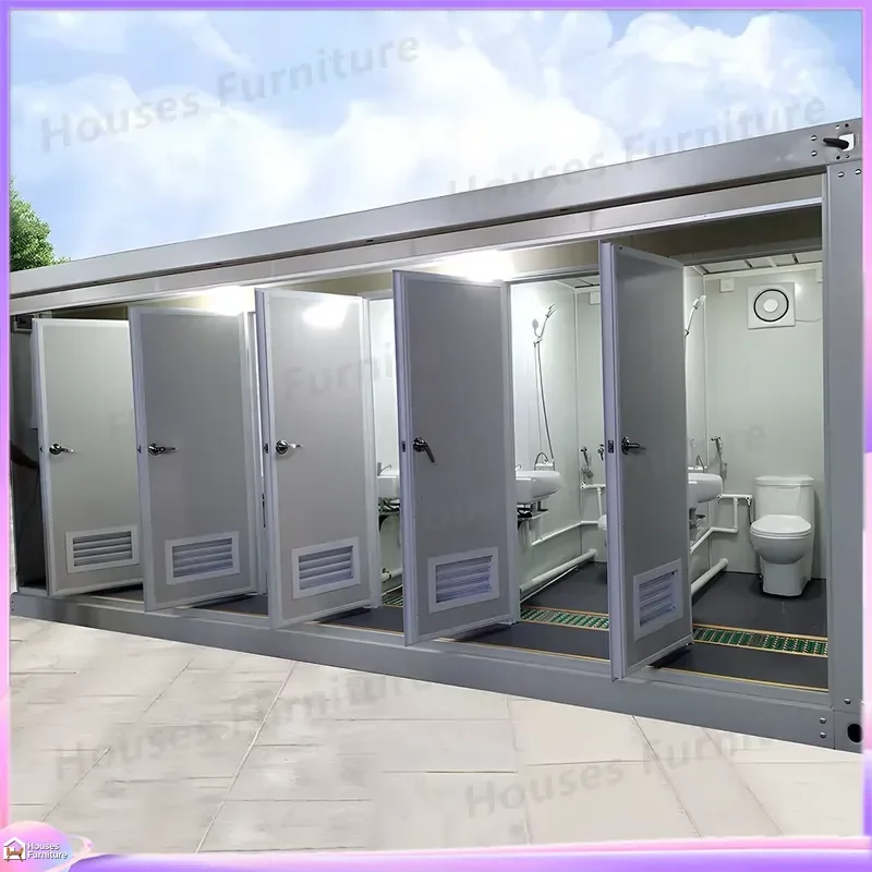 40ft Mobile Bathroom Container Portable Toilet Shower Room Removable Luxury Prefab House for Apartment Outdoor Camping Event