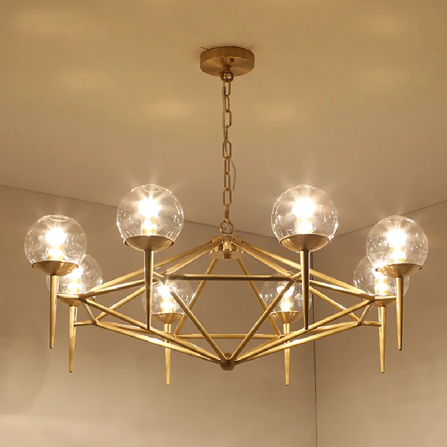 

Post Modern Lustre Gold Metal E27 Led Chandelier 6 Light / 8 Light Pendant Chandelier Luminaria Indoor Lighting Fixture Lamparas