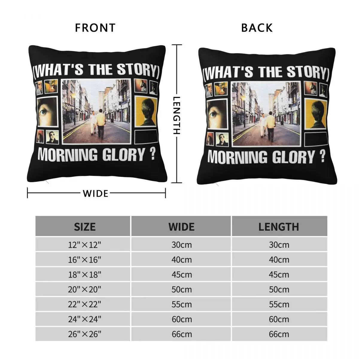 What's The Story Morning Glory Square Pillowcase Polyester Linen Velvet Pattern Zip Decor Home Cushion Cover