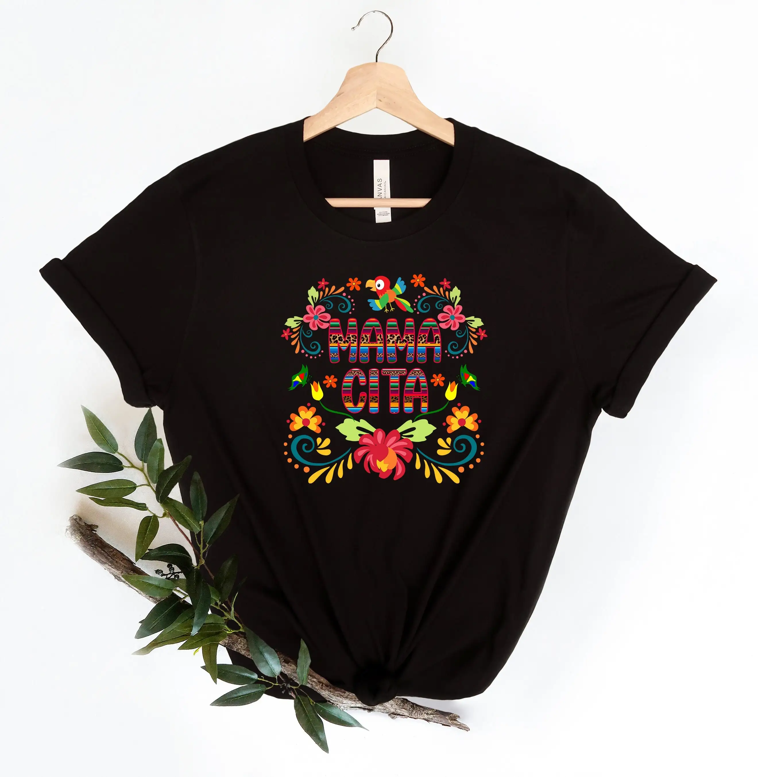 Mamacita T Shirt Mexican Mom Flower Cinco De Mayo Fiesta Party Hispanic