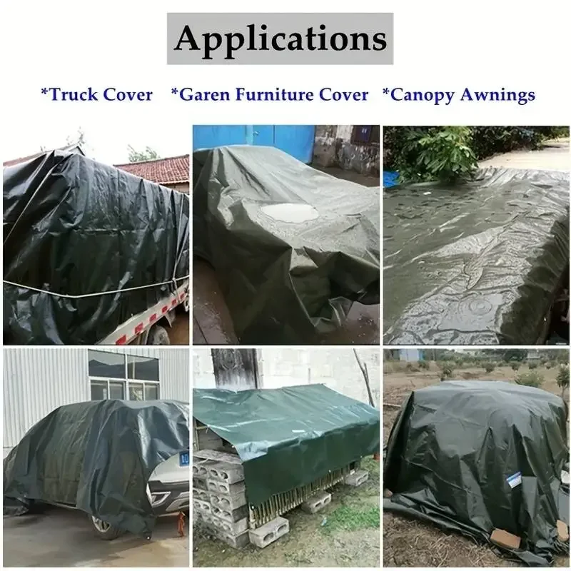 Waterproof Large Tarpaulin Custom 3*3 4 5 6 8 10 4m×4 5 6 8 10 20m Tarp Awning Rain Cover Outdoor Garden Backyard Camping Canopy