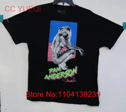 Young Reckless YR Pamela Anderson Super Model T Shirt Black Size L long or short sleeves