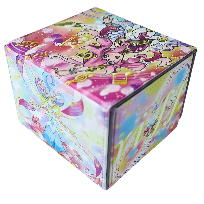 Estrella floreciente ¡El melodioso estuche para tarjetas Magnificat Yu-Gi-Oh! Caja de almacenamiento de colección de juegos de anime de figuras de juguete de acción de cuero Diy