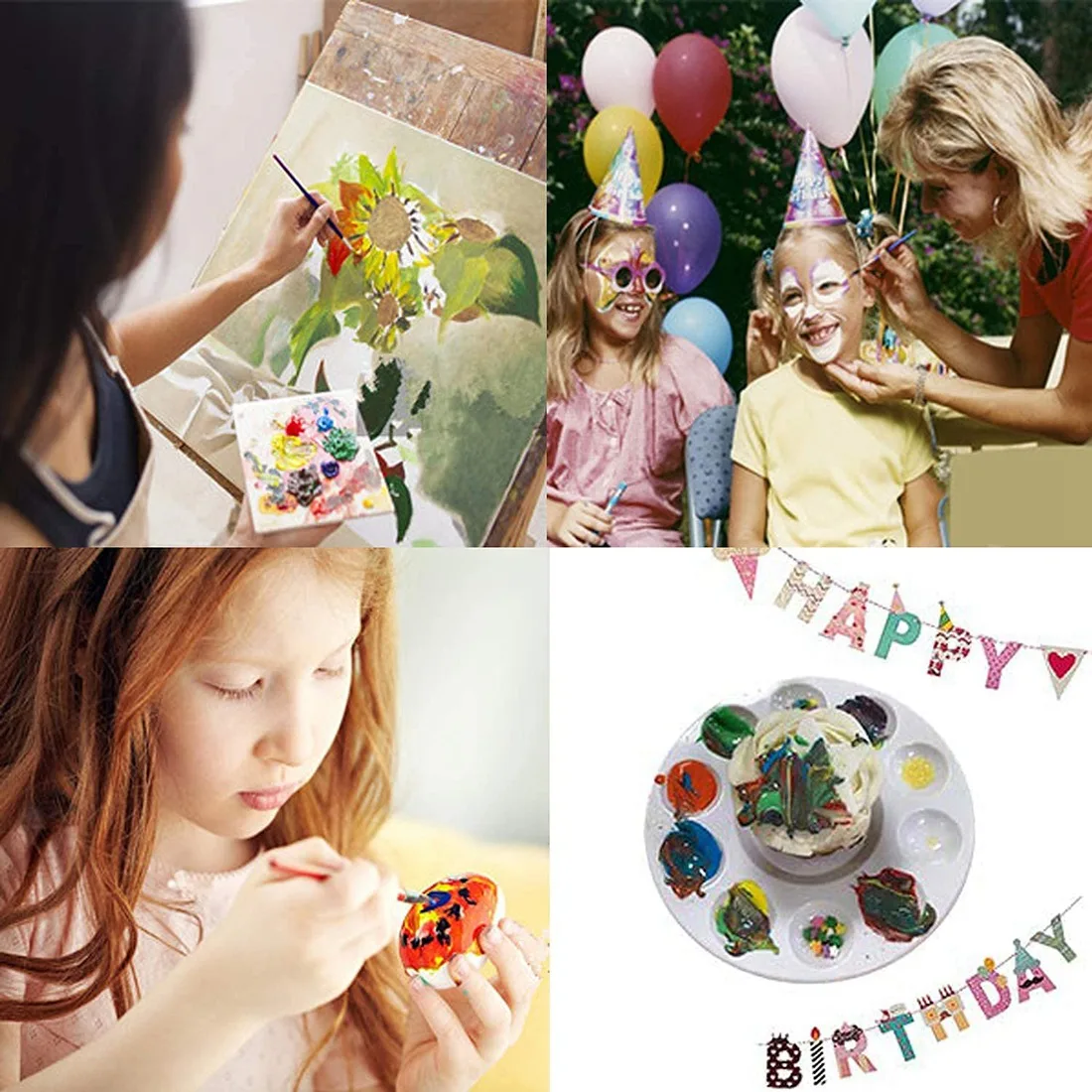 

Изысканный набор плоских и круглых кистей из 120 шт., заостренные плоские нейлоновые щетки для волос для акрилового масла, акварельной краски, вечерние краски