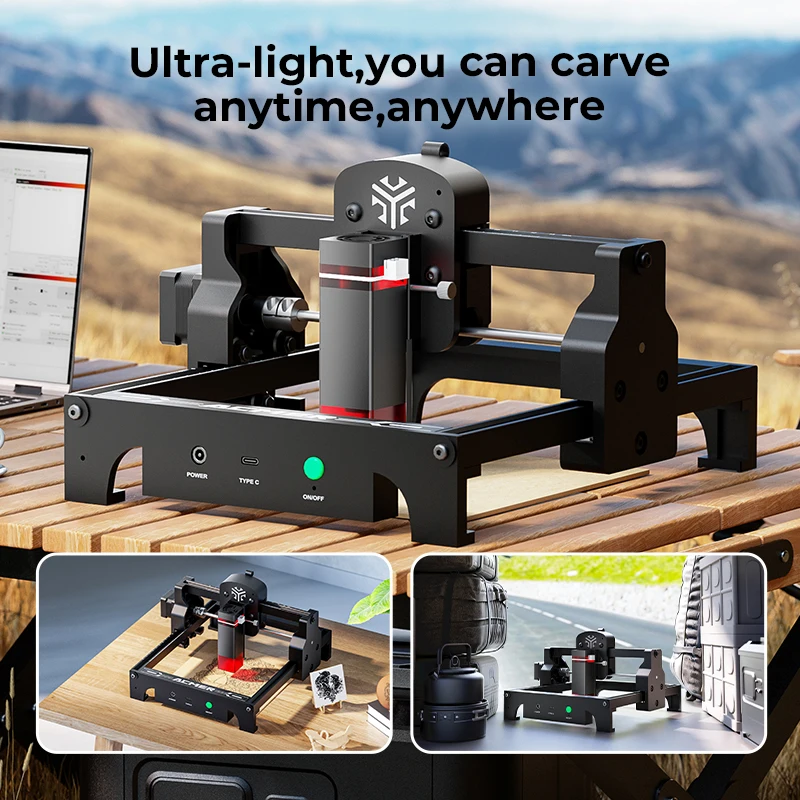 ACMER S1 2.5W 3.5W Mini Laser Engraver For DIY Painted Dog Tag Leather Wooden Plastic Logo CNC Machine