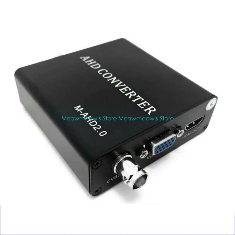 W91A AHDS para conversores sinal FullHD/VGA/CVBS Adaptador vídeo FullHD 1080p para monitores e HDTV