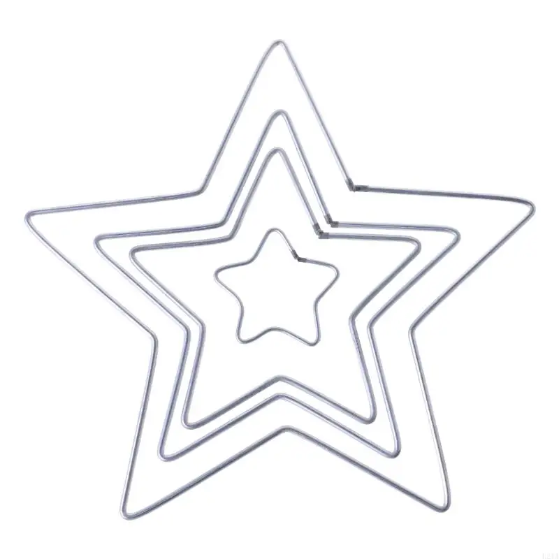 2025 NUEVO Star Ring Metal Macrame Rings Hoops Proyecto manualidades bricolaje para navidad Valentines