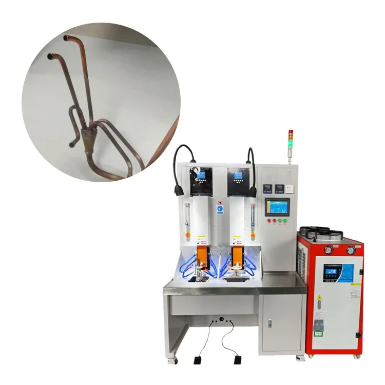 Refrigeration Induction Heating Copper Tube Shunt Brazing Welding Machine