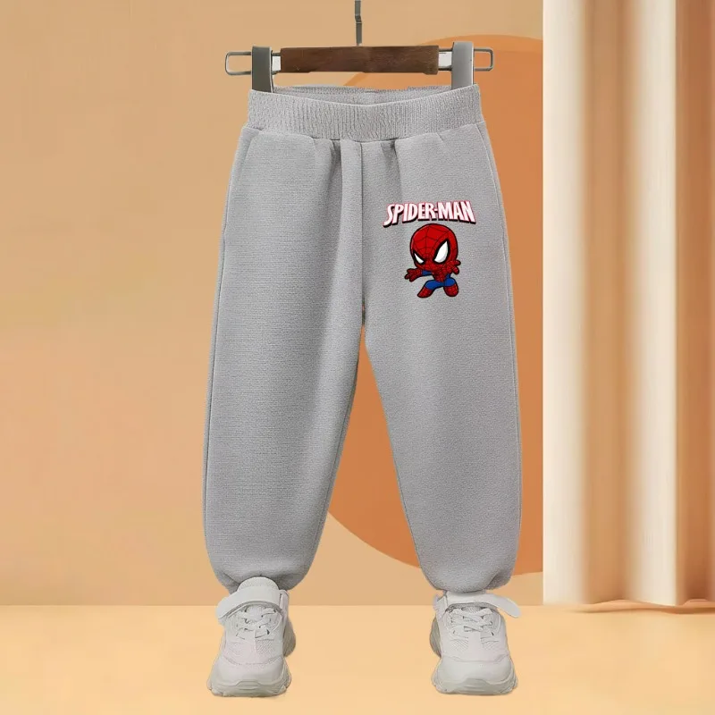 ربيع الخريف الأطفال السراويل الفتيان عالية الخصر السراويل الرياضية أعجوبة أنيمي سبايدرمان المطبوعة الاطفال مرونة الخصر عداء ببطء #4