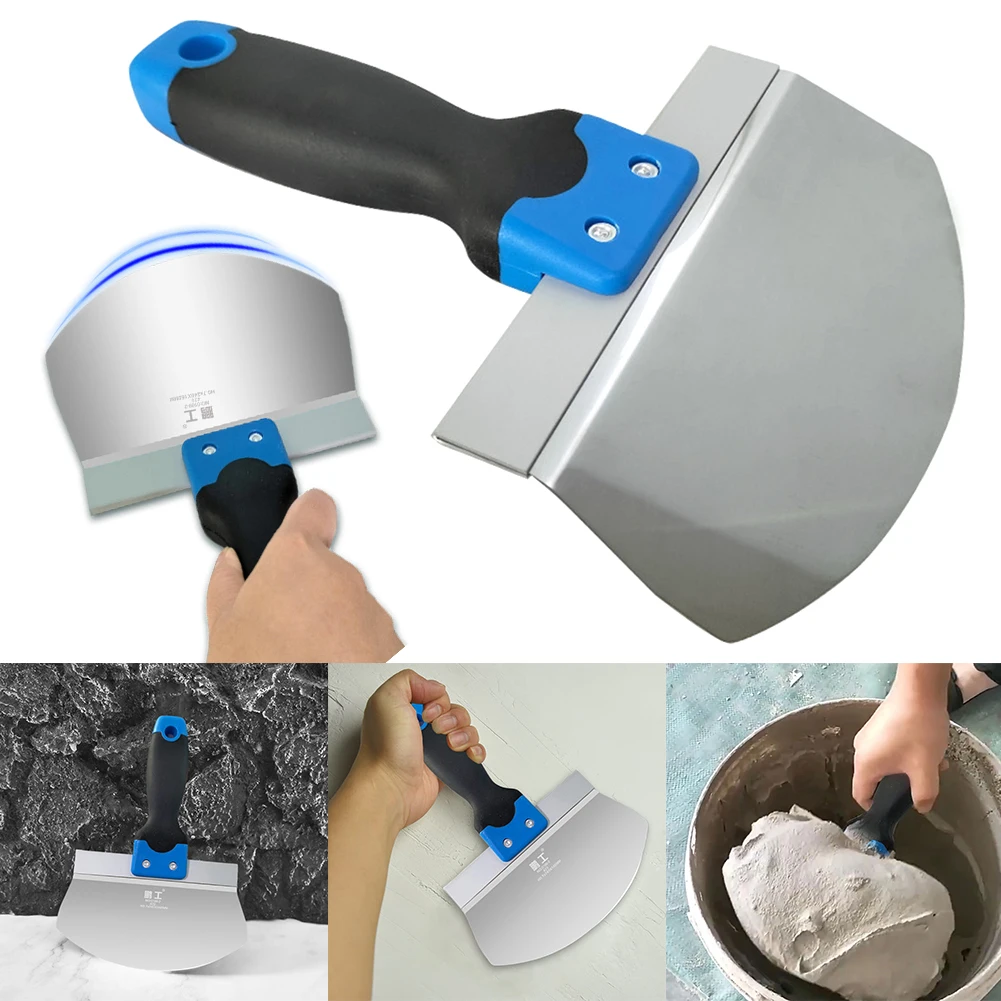 Putty Knife Wall Paint Plaster Trowel Arc Ash Shovel Paint Scraper Wallpaper Paint Hand Tool Stainless Steel Scraping Tools