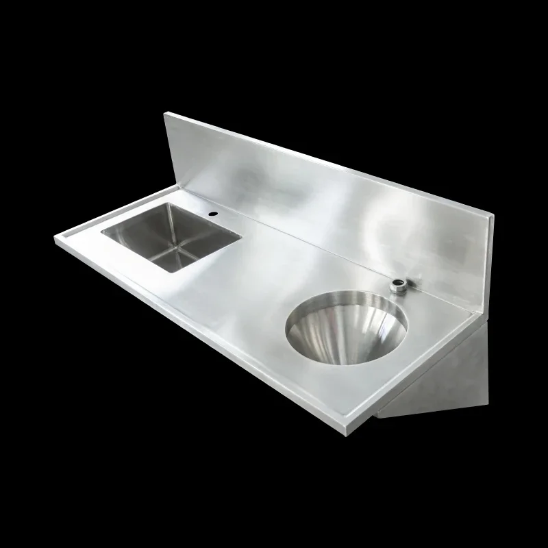 Wall-mounted, hand-washing medical sink, treatment sluice, sink for doctors