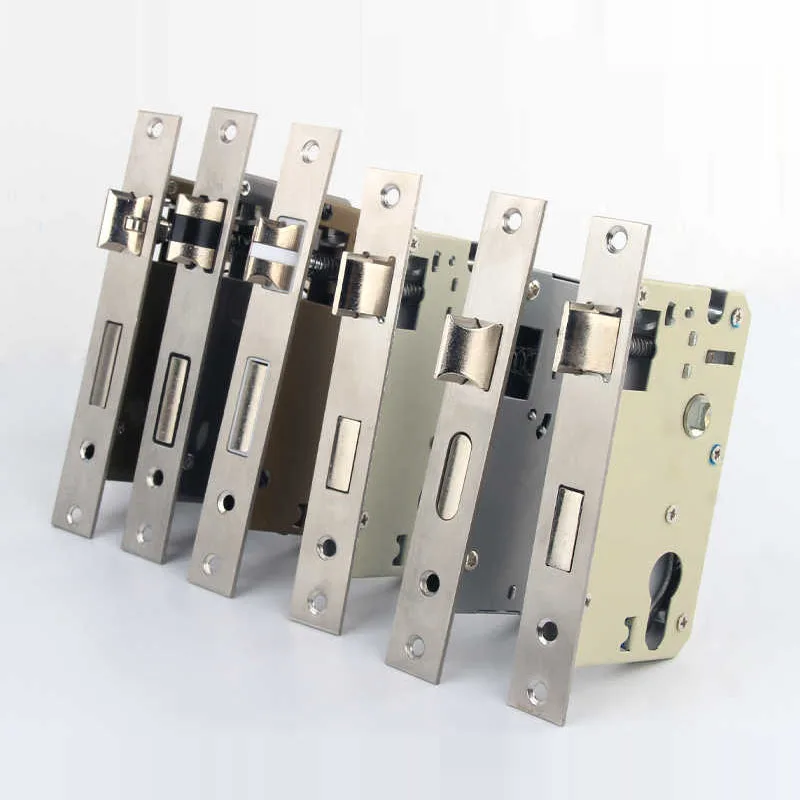 Indoor Universal Wooden Door Lock Body Small 50/Large50 Household Bedroom Silent Lock Tongue Stainless Steel Lock Body Lock Core