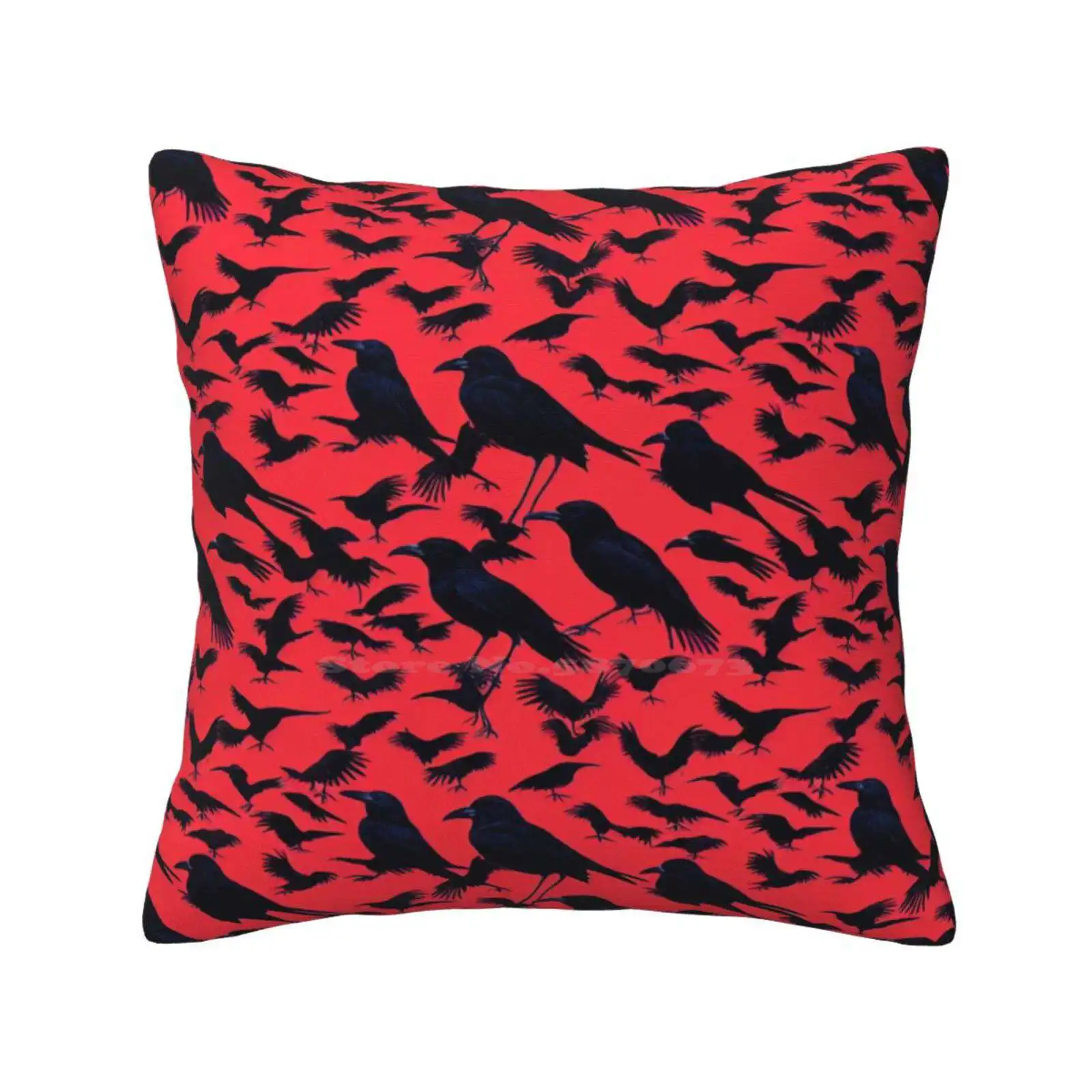 The Birds Bedroom Office Hug Pillowcase Crows Ravens Birds Horror Alfred Hitchcock Scary Autumn Halloween October Jackdaw Edgar