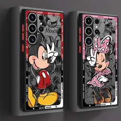 Disney Mickey Minnie Mouse cute Phone Case for Samsung Galaxy S24 S22 Ultra S23 S20 FE S21 Note 20 10 Plus S9 S10Plus Soft Cover