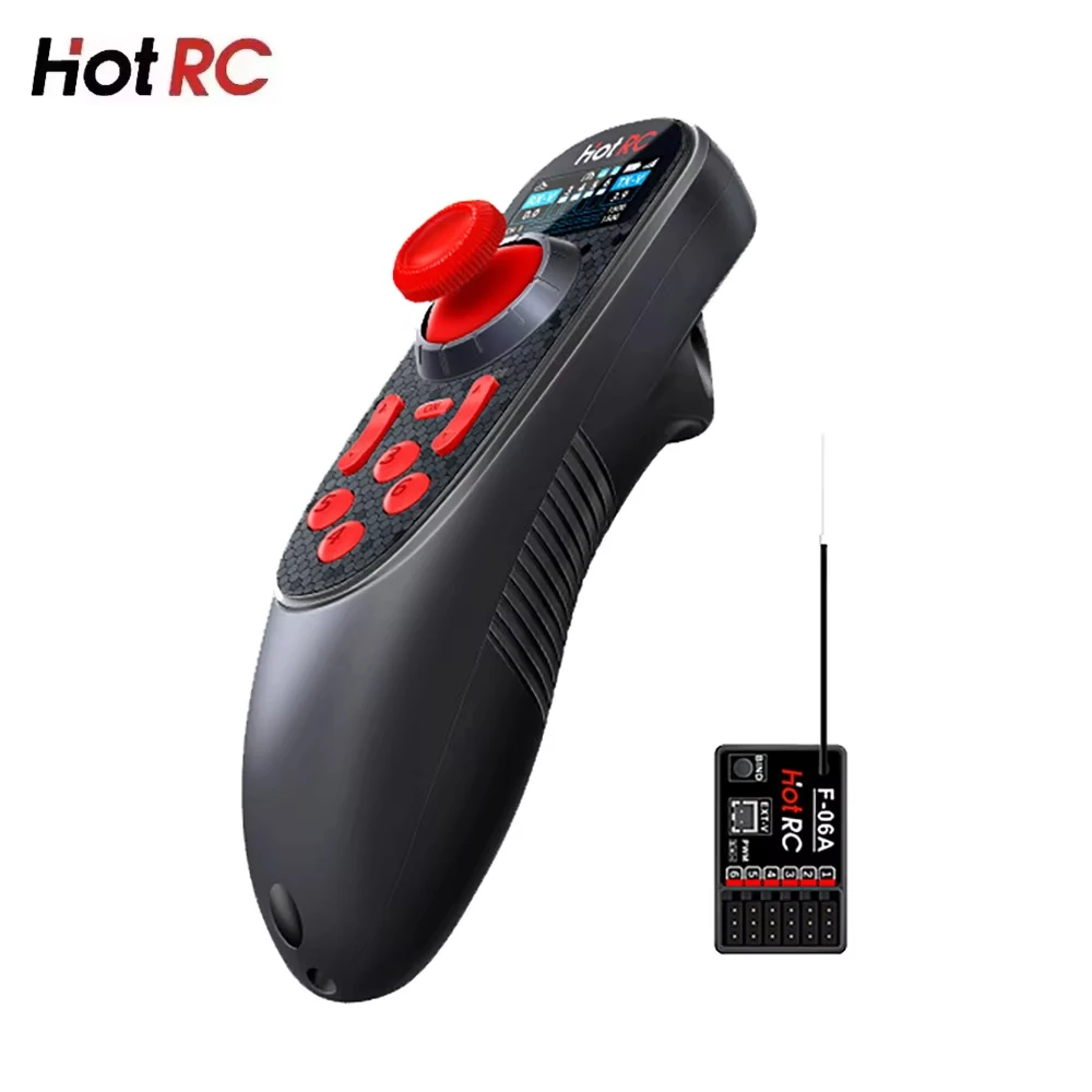 HOTRC Hotrc DS-650 DS 650 6CH 2.4GHz Radio System Transmitter Remote Controller with DS 600 PWM 6 Channel Receiver for RC Boat